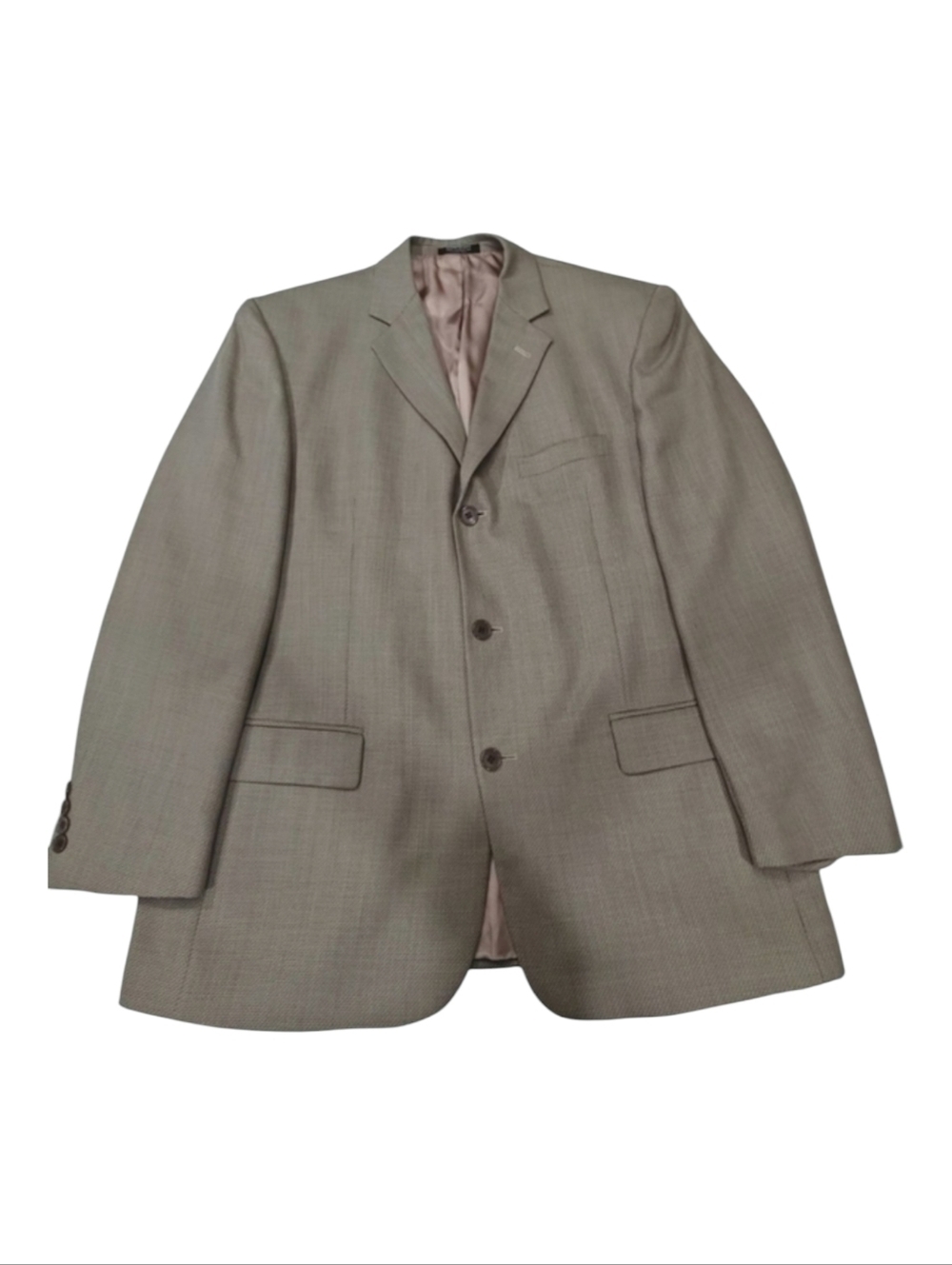 Andrew Fezza Vintage S&K Famous Brands Men's Tan Wool Sportscoat Jacket